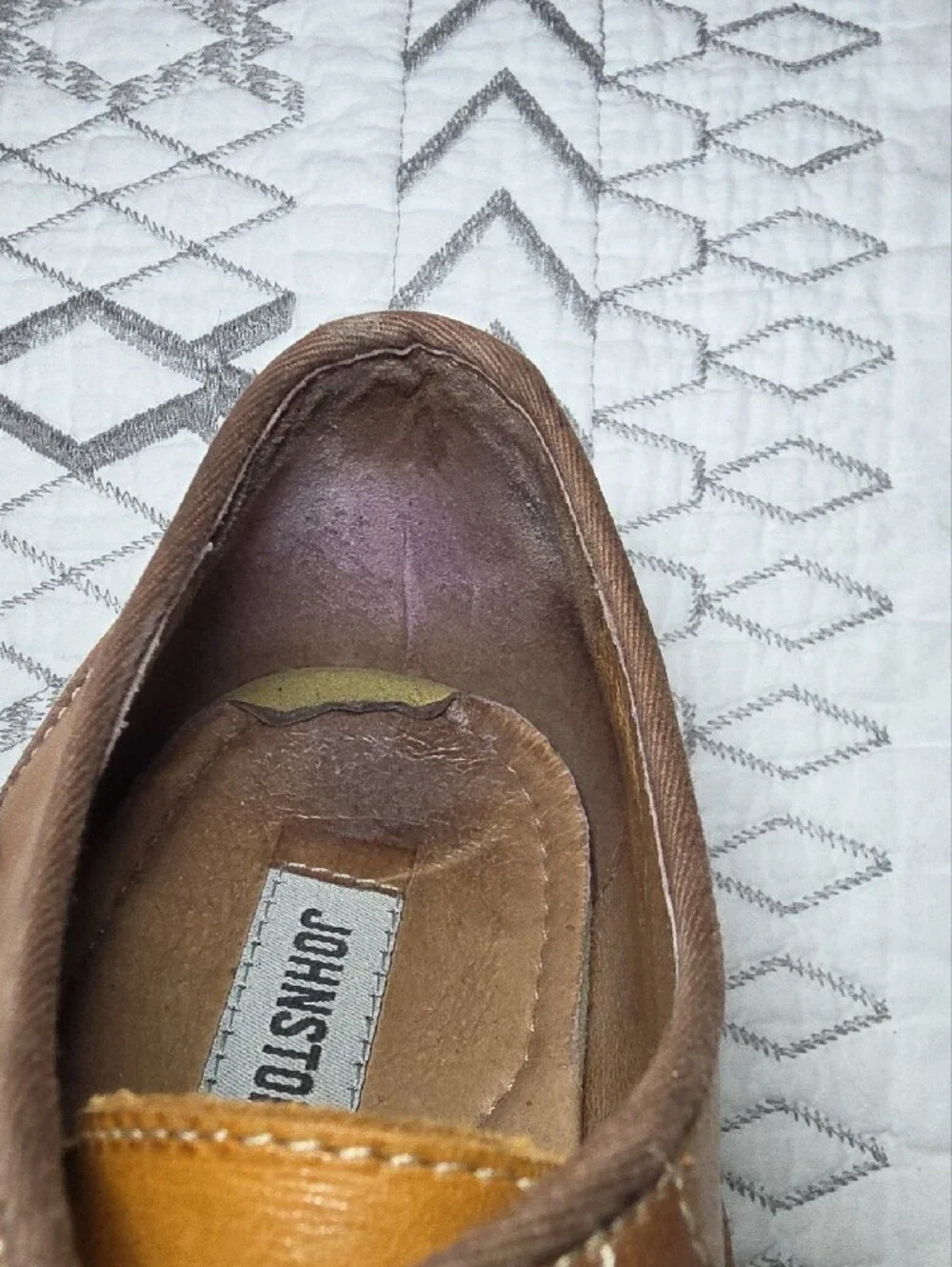 Johnston & Murphy Two-Tone Brown Leather Oxfords